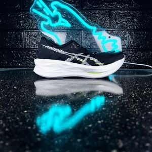 Asics Sonicblast Women’s Marathon Plated Running Shoes Sneakers Black White - 8